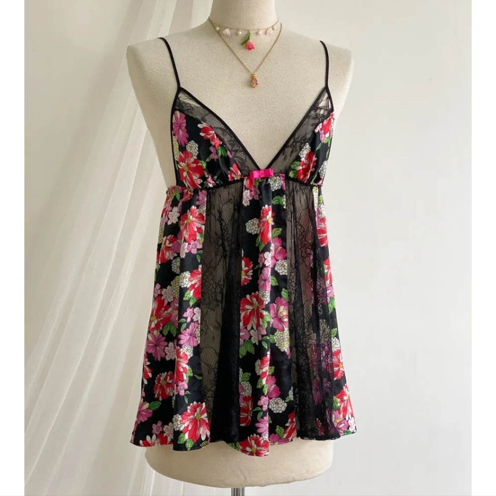 Victoria’s Secret Floral Lace Babydoll Small NWOT